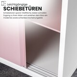 thumbnail of Bisley MultiRange Sideboard in Weiß-Anthrazit - Büroschrank mit Schiebetüren 100cm breit, Retro-Design Kommode aus Holz & Metall, Schrank für Ordner,