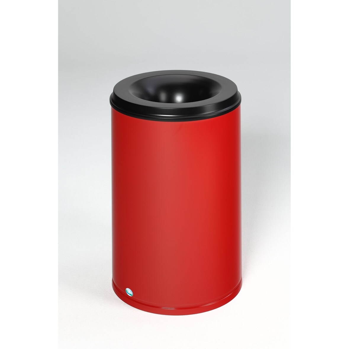 PROREGAL Selbstlöschender Papierkorb | 110 Liter, HxBxT 75x46,5x46,5cm | Verzinkter Stahl | Rot | Papiereimer Mülleimer für Papier