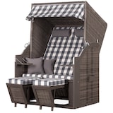 thumbnail of Strandkorb deVries PURE® Standard - PE grey - Dessin 478 - inkl. Schutzhülle