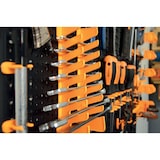 thumbnail of Gereedschapshouderpaneel 66 x 78 x 1,7 cm 4 geperforeerde panelen 15 kleine - 12 grote bakken 38 haken INTEC wandplank