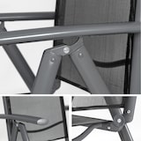 thumbnail of tectake 2 sedie da giardino in alluminio pieghevoli - nero/antracite - 401633