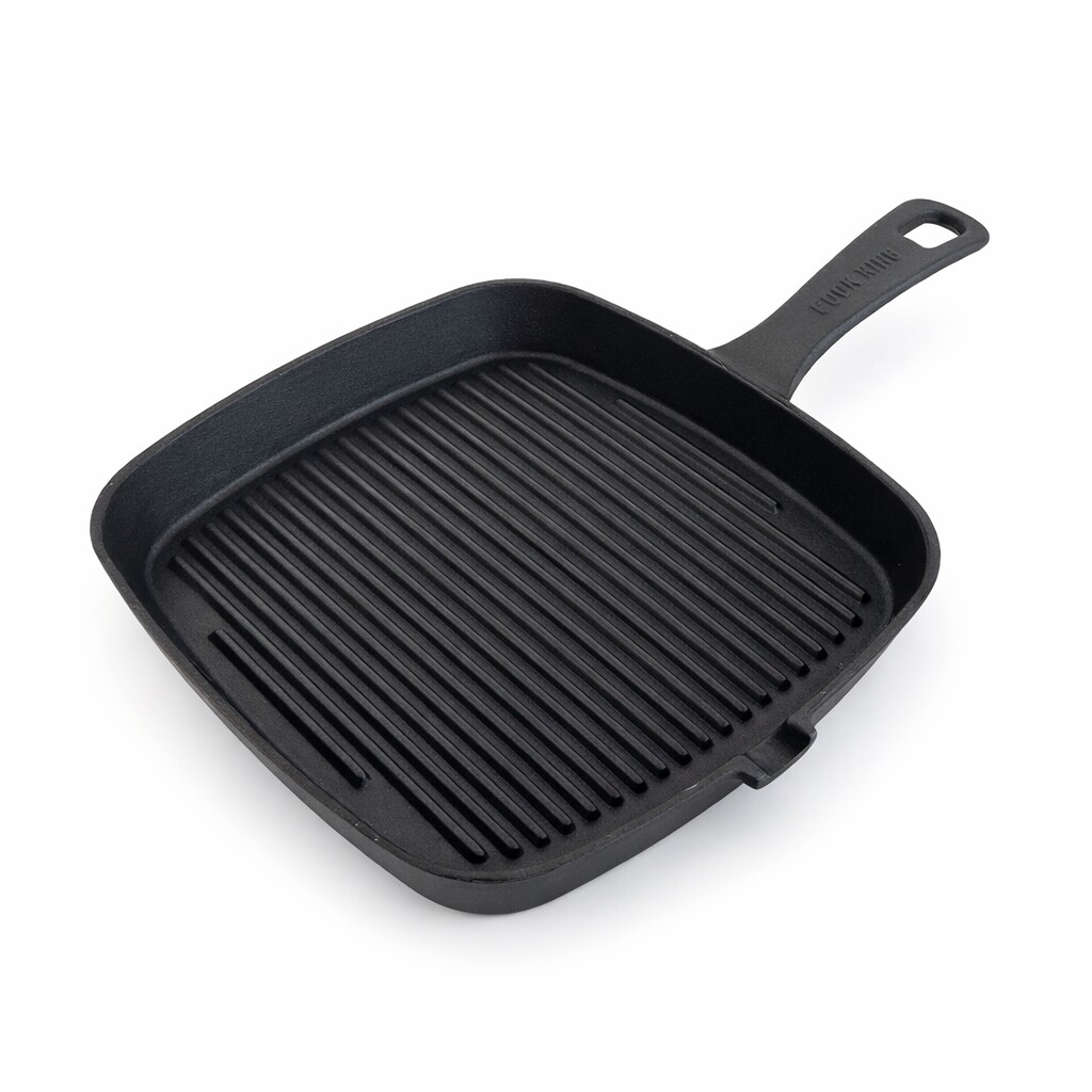 Vierkante Gietijzeren Grillpan – 23 cm – Geschikt voor Inductie