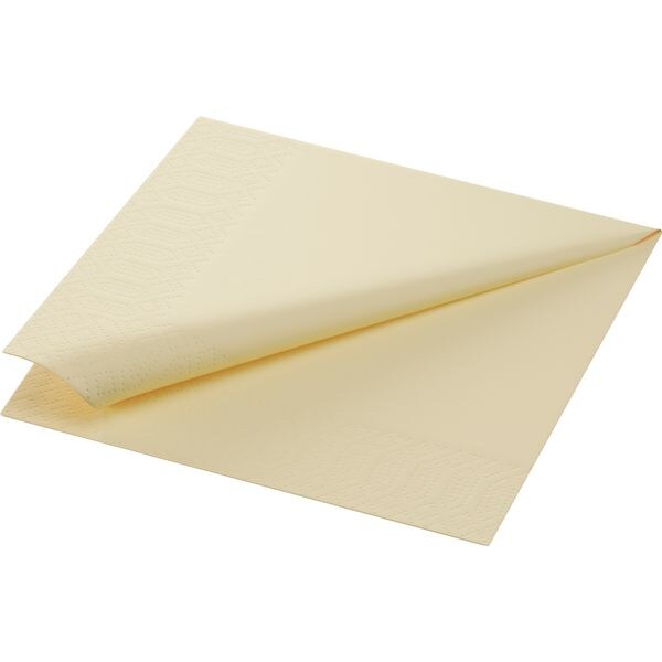 1000 Duni Tissue-Servietten 33 x 33 cm Cream 3-lagig
