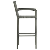 thumbnail of vidaXL 5-tlg. Gartenbar-Set Poly Rattan Grau