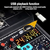 thumbnail of Table De Mixage 4 Canaux Avec Carte Son Intégrée Bluetooth Et USB Pour Enregistrement Live YONIS