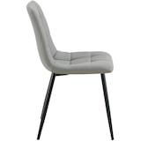 thumbnail of Set van 4 eetkamerstoelen Antibes kunstleer licht grijs