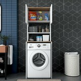 thumbnail of Dmora 2-türiger MehrzweckschrankDgarofal, Multifunktionale Möbel, Schuhschrank, Besenschrank, 65x60h184 cm, Weiß und Walnuss