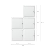 thumbnail of PROREGAL MegaDeal 5x Casier métallique verouillable CUBIC, HxLxP 35x35x35cm, Gris, Armoire à casier cube, consigne polyvalente, vestiaire