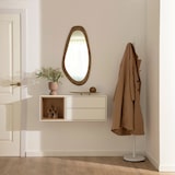 thumbnail of KLAST Mueble recibidor flotante en madera color blanco y natural Hazan