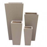 thumbnail of Vasi quadrati a cono alti da giardino in fibra di argilla set 4 pezzi Glicine -  BurlyWood