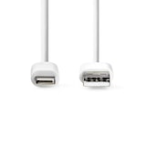 thumbnail of Câble De Charge Et De Synchronisation  Apple Lightning - Usb-a Mâle  2,00 M  Blanc Usage Non Intensif Nedis
