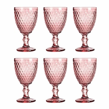 Solycarpa Juego 6 Copas Color Rosa Transparente Personalizado para Fiesta, Boda o Bautizo Original y Resistente