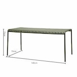 thumbnail of 【HYZL1465-140cm】Outdoor Essgruppe Tisch und Stuhlkombination Set aus Eisen garten Tisch und Stuhlset für den Außenbereich Dunkelgrün