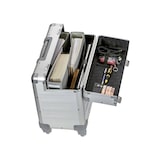 thumbnail of Alumaxx Pilotenkoffer Aktenkoffer groß Trolley Busines vier 360° Rollen silber 45169