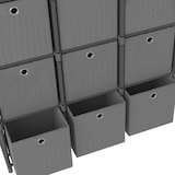 thumbnail of vidaXL Würfel-Regal mit Boxen 12 Fächer Grau 103x30x141 cm Stoff