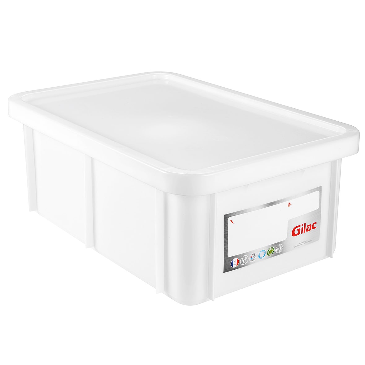 GILAC Bac renforcé HACCP 600 x 400 + couvercle - 35 L - Blanc G119812