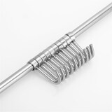 thumbnail of Intirilife Hängeleiste für die Küche aus Edelstahl mit 10 Haken zum Bohren - 52.6 x 3.4 x 2.2 cm Küchen Reling Hakenleiste Küchenstange Wandhalterung
