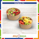 thumbnail of DayBays 1800 Stk. Salatschalen 1100 ml Salatbox Kombi 184x161x56 mm mit Deckel Kraft Braun Rund
