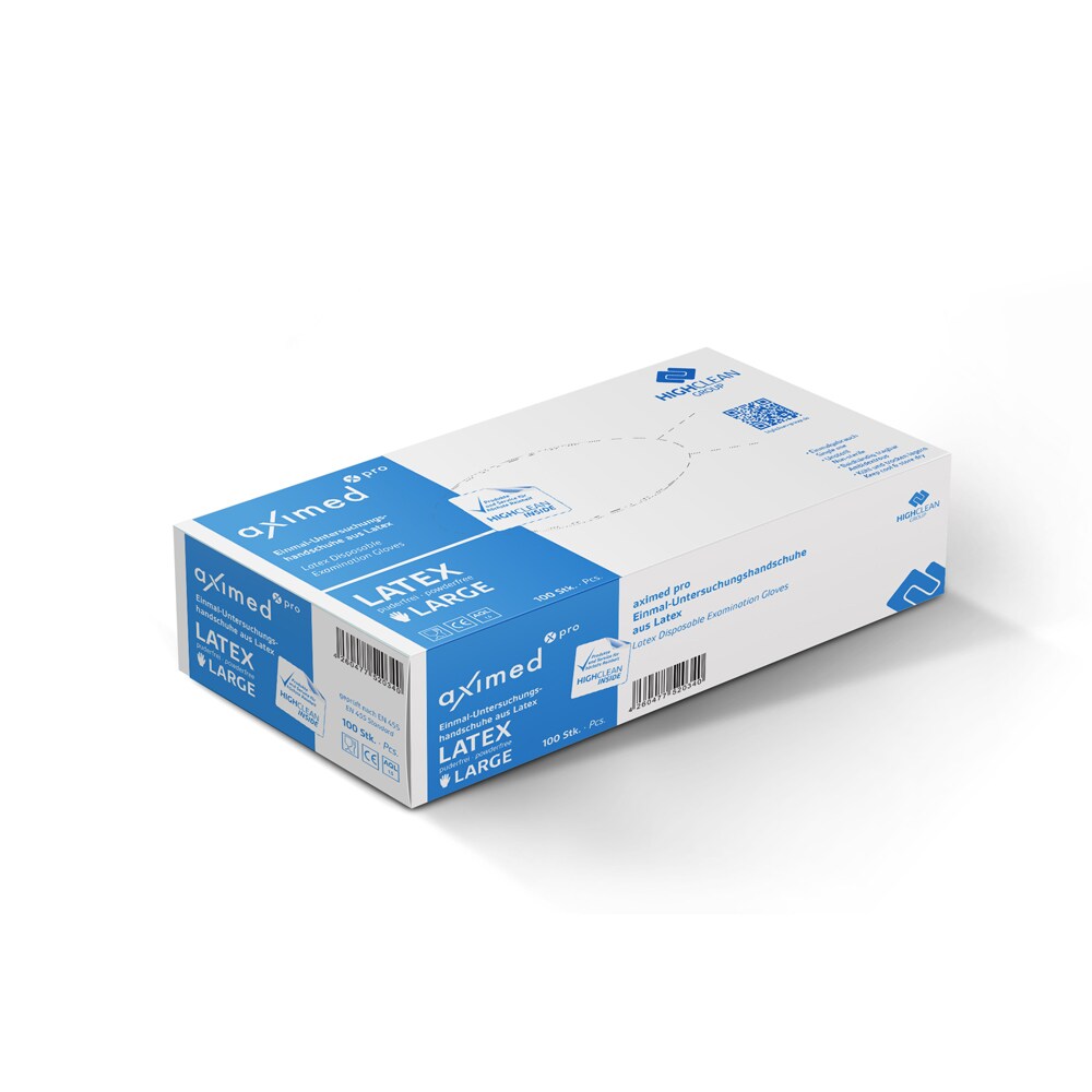 LATEX Untersuchungshandschuhe natur Größe L