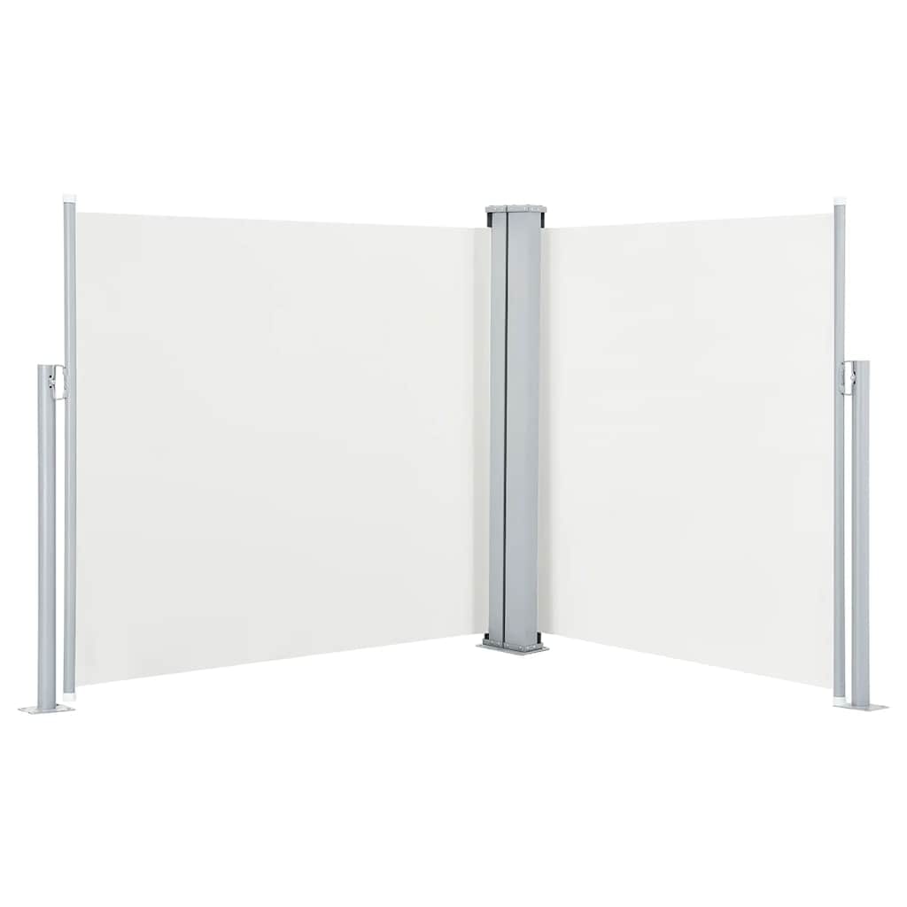 Toldo lateral retráctil color crema 120x600 cm