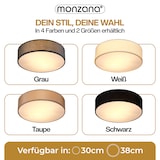 thumbnail of Monzana Deckenlampe Stoff 30 cm Schwarz 1-flammig E27 Deckenleuchte Wohnzimmer Schlafzimmer Stoffdeckenlampe