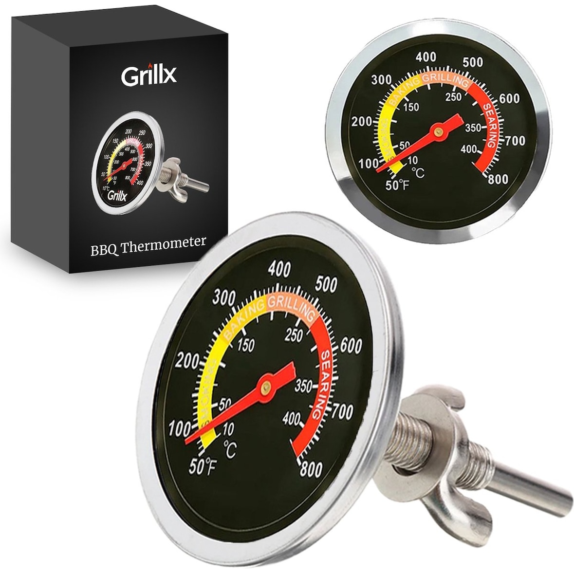 Termómetro montable GrillX Fahrenheit y Celsius