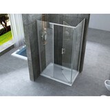 thumbnail of Box Doccia Anta Battente Interna Esterna Cristallo Trasparente 8mm H195 - Gemini - 80x120