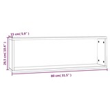 thumbnail of vidaXL Wandregale 2 Stk. Grau Sonoma 80x15x26,5 cm Holzwerkstoff