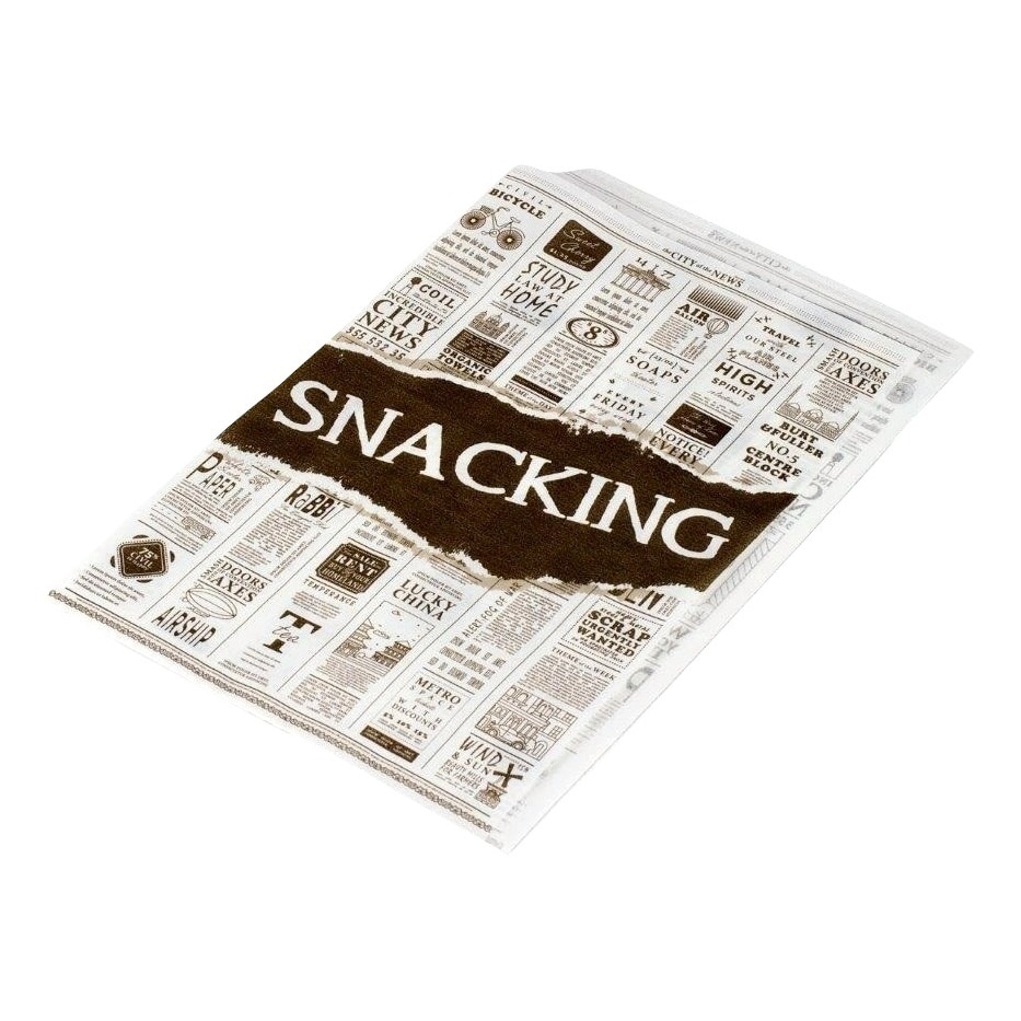 Sac kebab ingraissable kraft blanchi 17 x 27 cm x 1000