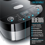 thumbnail of Arendo Reiskocher & Dampfgarer, elektrisch (800W, 4 Liter) für 1-8 Personen, Schnelle Zubereitung ohne Anbrennen, Warmhaltefunktion