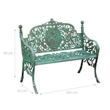 thumbnail of Biscottini Gartenbank Balkon - Außenbank 105x62x90 cm - Gartensofa für den Außenbereich - Bank aus Gusseisen - Gartensofa