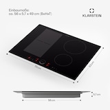 thumbnail of Delicatessa 70 Hybrid Einbaukochfeld Induktion 4 Zonen 7000W Glaskeramik Schwarz