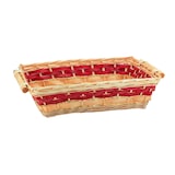 thumbnail of Christmas Friend Cesto rettangolare CB656610 in vimini misure h13x39x56 cm Rosso PZ. 20