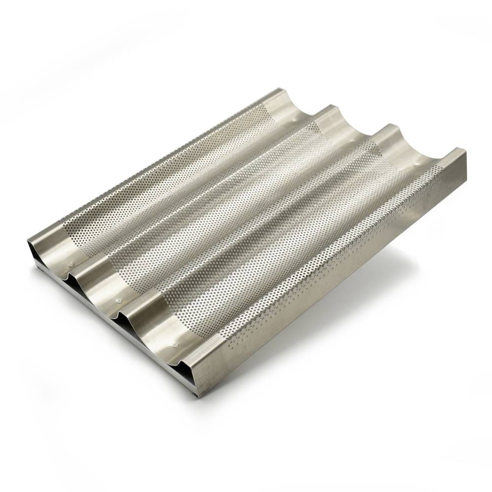 Teglia da forno per baguette forata in alluminio 30x40 cm