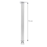 thumbnail of Set di 2 gambe per tavolo HWC-H36, per scrivania Base per tavolo da pranzo Telaio per tavolo, 73cm in acciaio inox