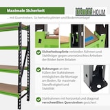 thumbnail of Industrieregal Milo 200x190x60 cm steckbar, erweiterbar 4 Ebenen 4 Tonnen Schwerlastregal Lagerregal