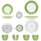 thumbnail of 30tlg Kombiservice VARIANT GRÜN für 6 Personen aus Porzellan