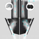 thumbnail of Extrator de cozinha CIARRA Exaustor de parede inclinado A+ 580m³/h 60cm 3 níveis, recirculação e exaustão de ar VM6765AB