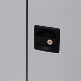 thumbnail of Armários de metal com portas de batente cor antracite ral 7015 inclui 4 prateleiras. Dimensão 102x198x45cm (comprimento x altura x profundidade)