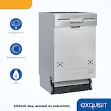 thumbnail of Exquisit Geschirrspüler EGSP1009-EB-030E inox | Spülmaschine 45 cm | ECO-Modus | Maßgedecke: 9 | Einbaugerät