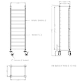 thumbnail of Combisteel afruimwagen met 12 rails voor GN1/1