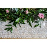 thumbnail of 15cm Tischläufer Spitze 9m Vintage Tischband Breites Blumen Spitzenband zum Nähen Dekorieren Basteln Tischdeko Stuhldeko Hochzeitsdeko Hochzeit Weiß