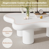 thumbnail of Wolkenförmiger Couchtisch aus MDF, 97x67x32 cm, moderner Hochglanz Sofatisch, leicht und pflegeleicht, Wohnzimmer Möbel, Weiß