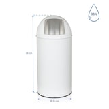 thumbnail of Abfallsammler / Mülleimer PUSH 35L satin weiss hjh OFFICE