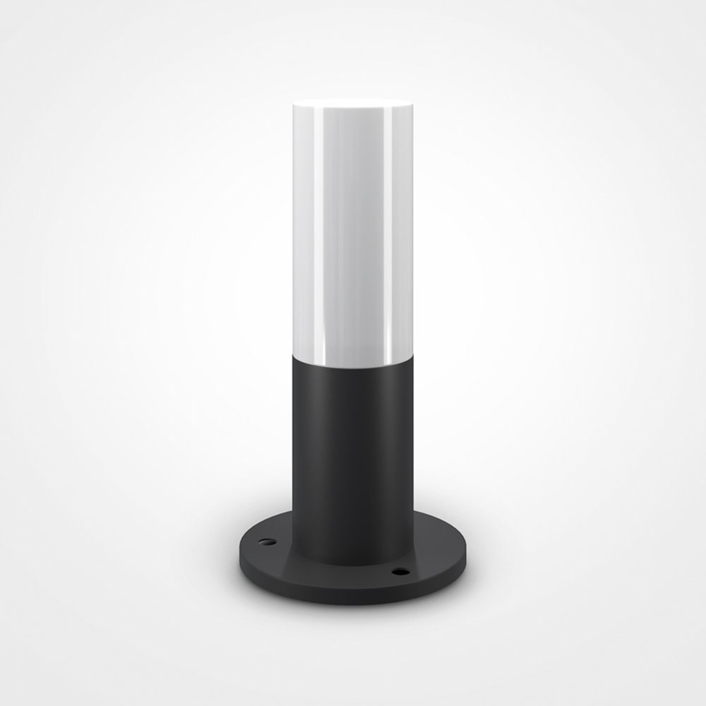 Lampione Per Esterno Moderno Metallo Nero 1 Luce Le27 60W Ip54