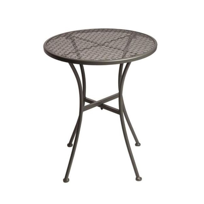 Mesa de bistró redonda Bolero de diseño estilizado en gris acero de 60 cm