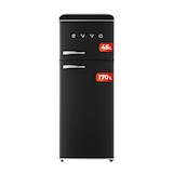 thumbnail of EVVO Frigorífico 2 puertas F45 Retro Negro, refrigerador 170 litros, congelador 45 litros, Crisper Zone