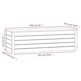 thumbnail of vidaXL Truhe 109x36,5x33 cm Massivholz Kiefer