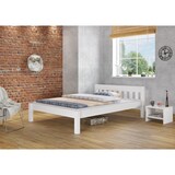 thumbnail of Doppelbett Futonbett 140x200 Massivholz Kieferbett weiß Rollrost Matratze 60.38-14 W M