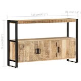 thumbnail of vidaXL Beistellschrank 120 x 30 x 75 cm Massivholz Mango